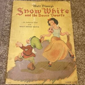 Vintage Walt Disney’s 1938 Snow White and the Seven Dwarfs Authorized Bo…